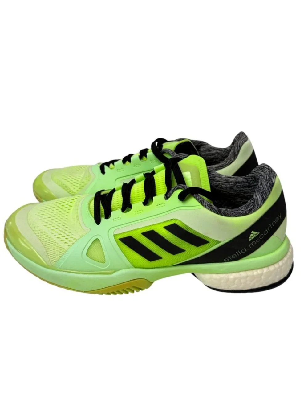 Adidas Stella McCartney Womens 10 Lime Green Black Sneakers GZ8494